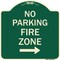 Signmission No Parking Fire Zone W/ Right Arrow Heavy-Gauge Aluminum Architectural Sign, 18" x 18", G-1818-23617 A-DES-G-1818-23617 - alternate 1